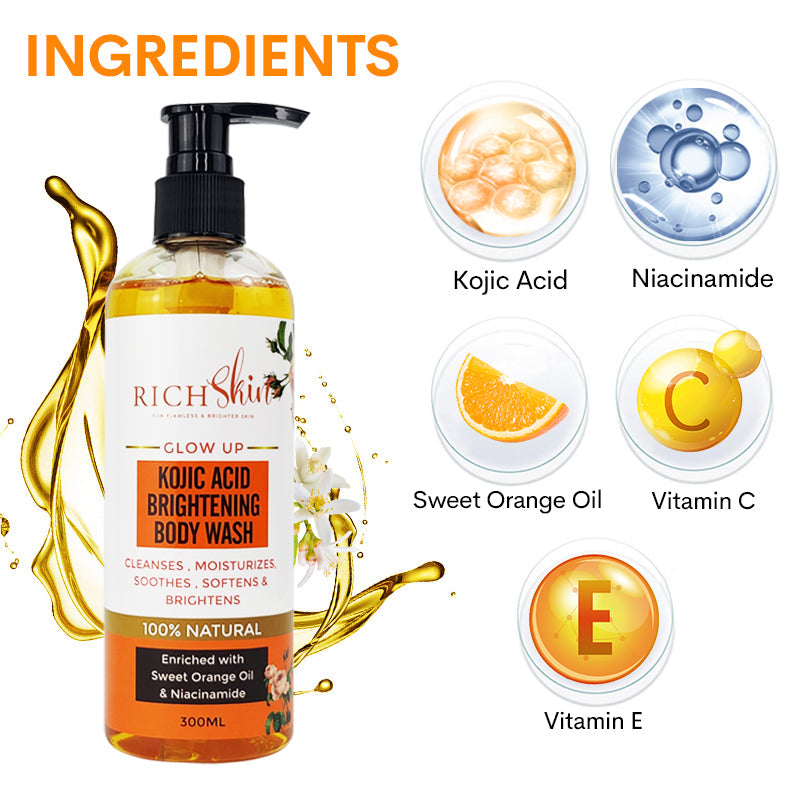 KOJIC ACID BRIGHTENING BODY WASH 300ML