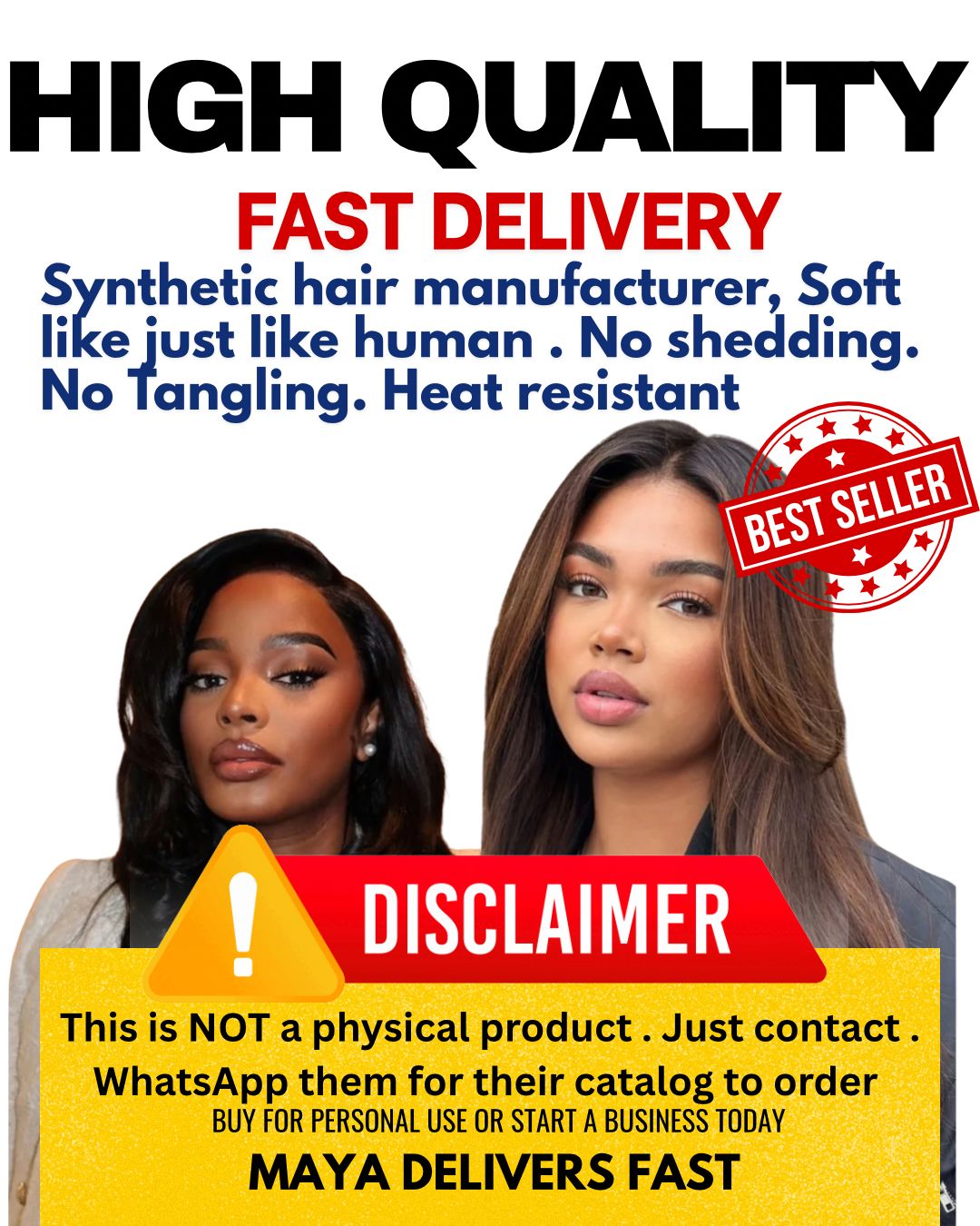 PREMIUM SYNTHETIC HAIR VENDOR CONTACT LIST. (SOFT LIKE HUMAN HAIR)